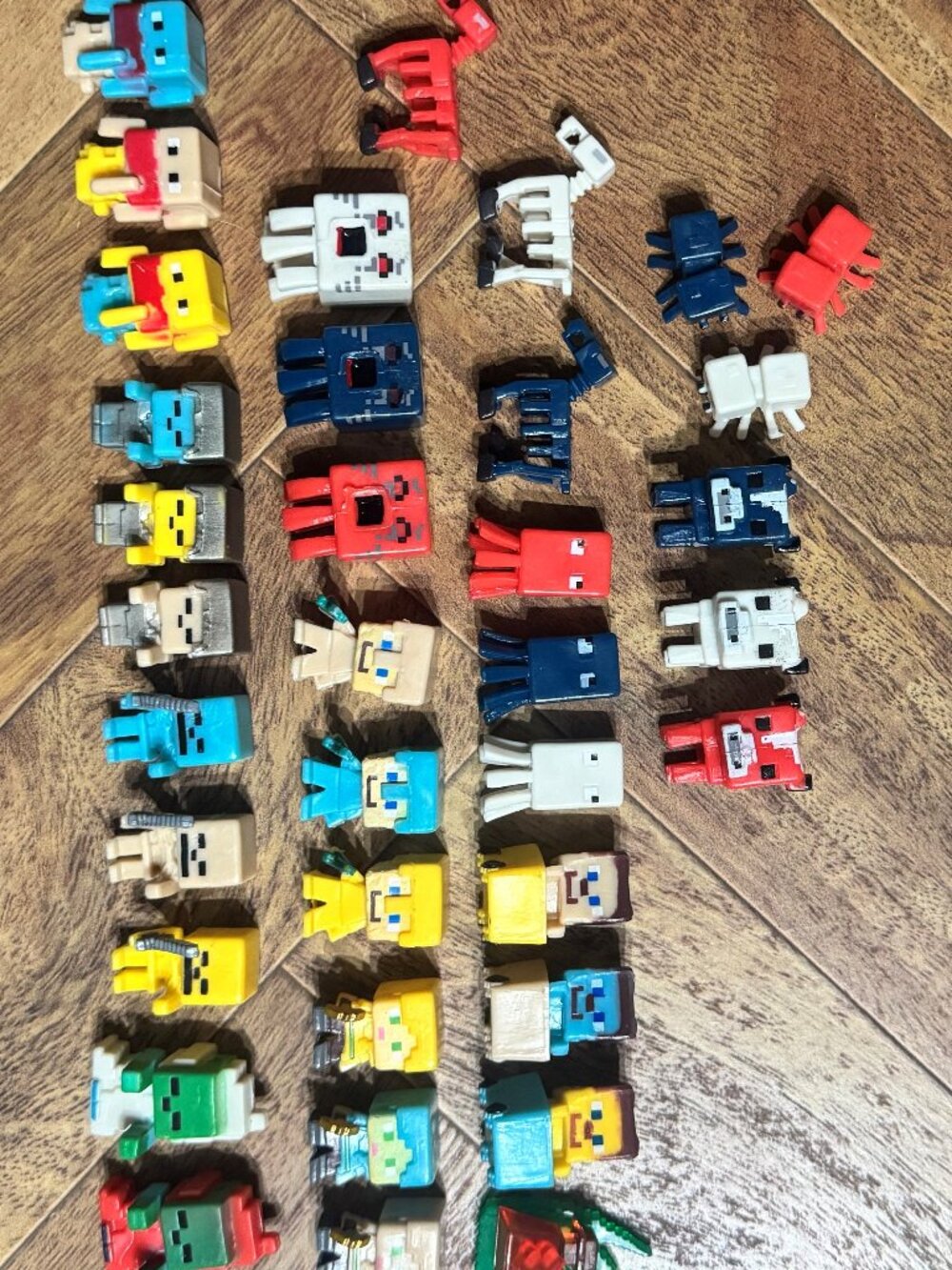 Mattel Minecraft Mini Figures 1" Mixed Lot of 37